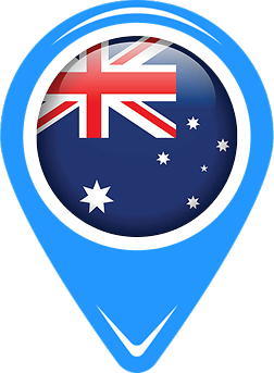 Australia flag location pin