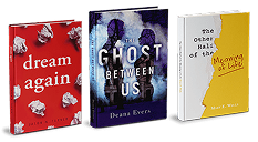 Three custom designed book covers